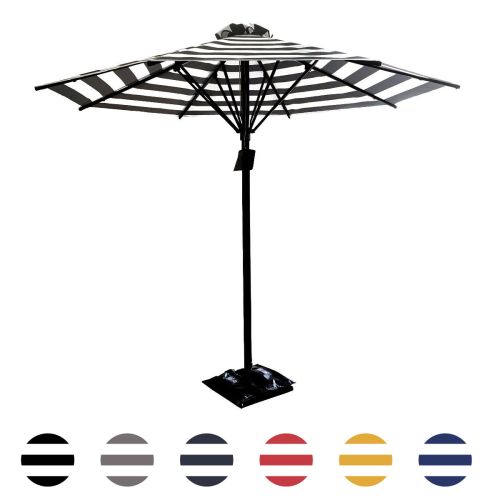 Cafe Courtyard Stripe Centre Post Heavy Duty Umbrella