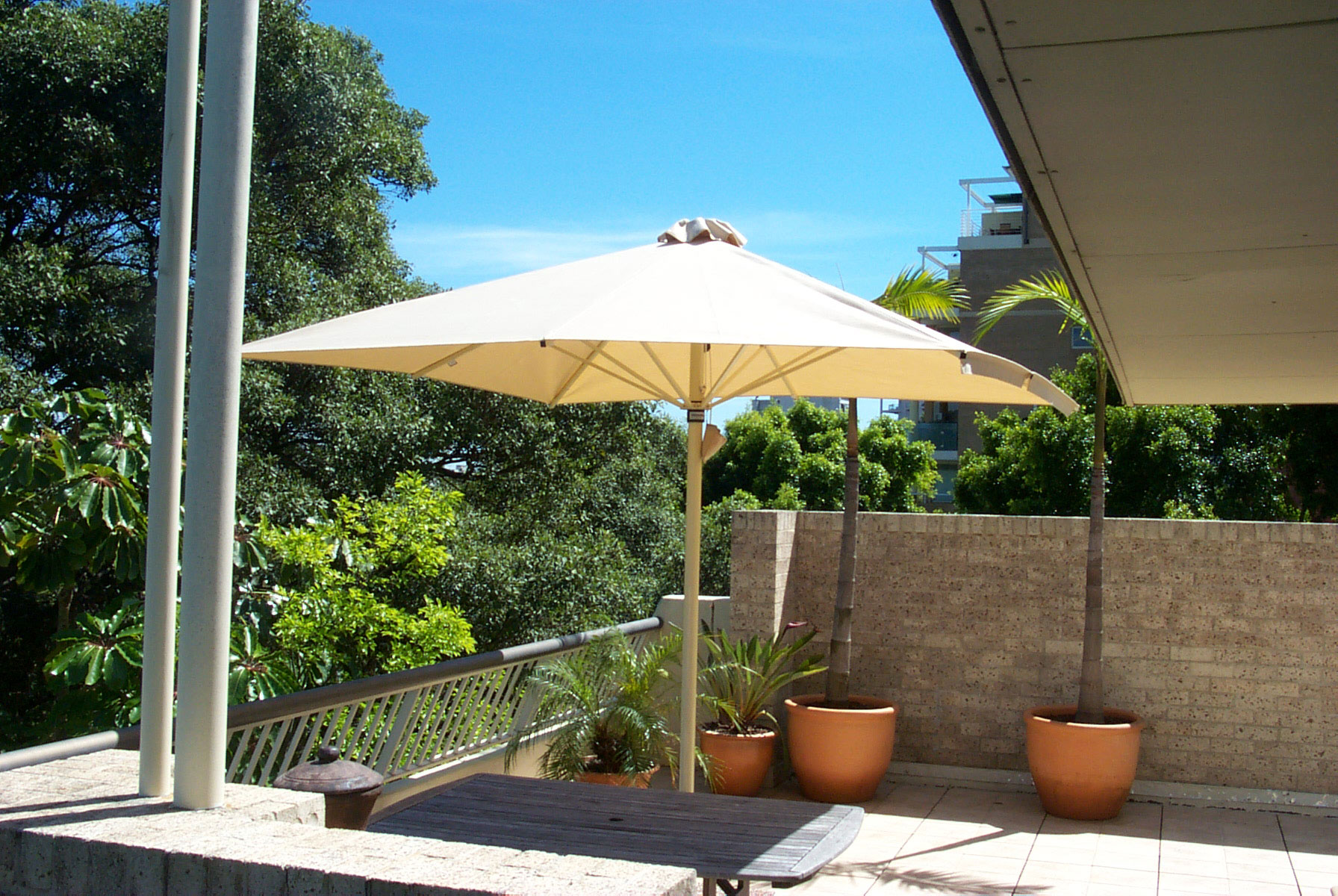 Cafe and Courtyard Australian Made Custom Backyard Umbrella