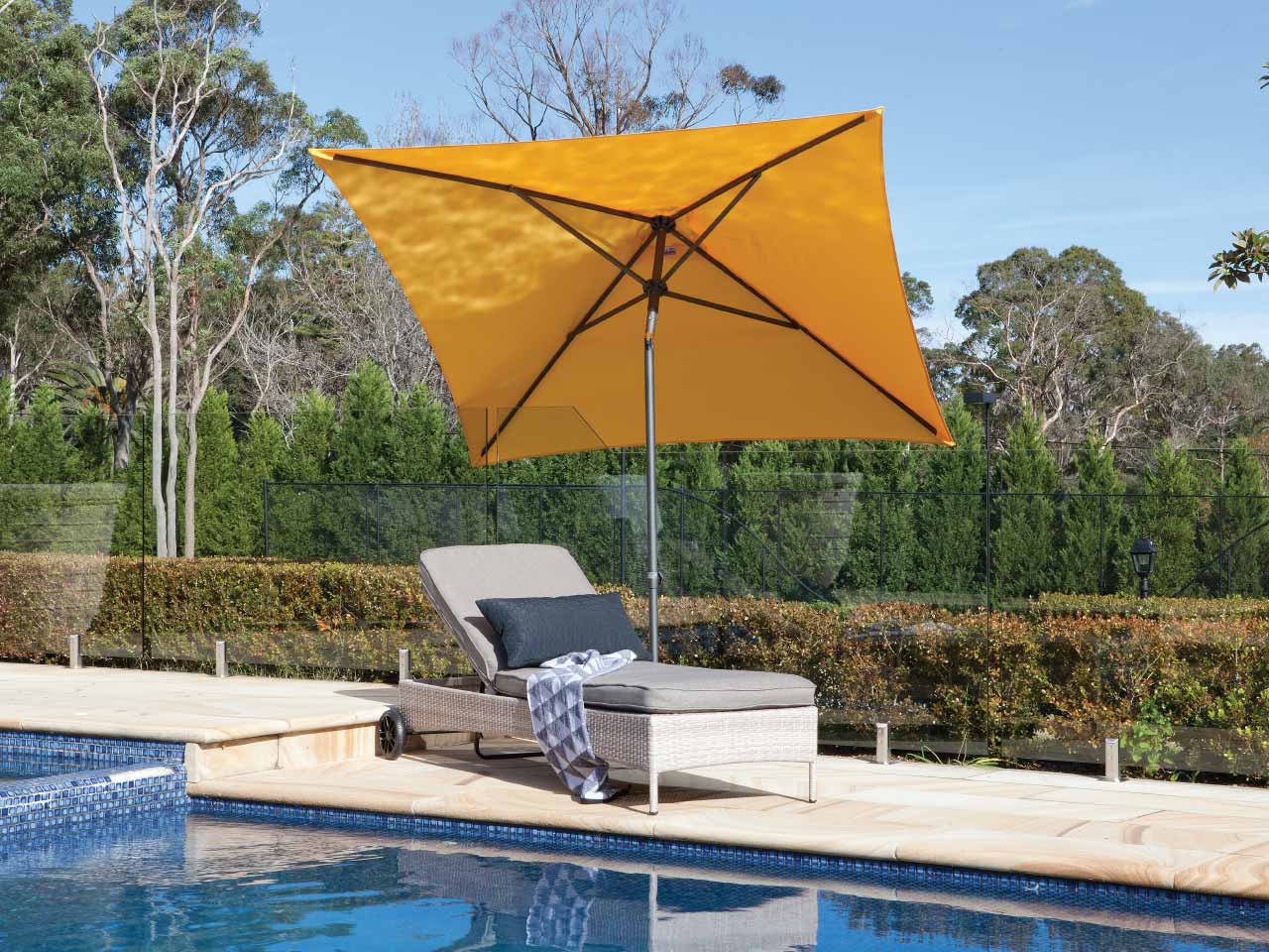 Shelta Harbord Tilted Backyard Umbrella